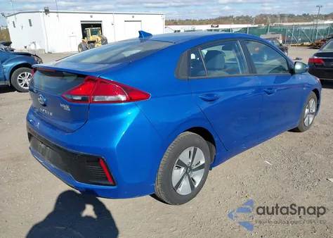 2018 Hyundai Ioniq Hybrid Blue z USA, uszkodzony, nr VIN KMHC65LC1JU102735